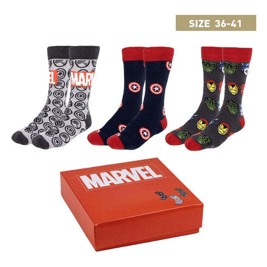 Marvel Socks 3-Pack Avengers 36-41 8445484333374