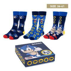 Sonic the Hedgehog Socks 3-Pack Sonic 35-41 8445484333459