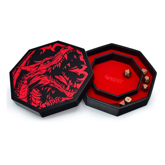 CritStones Arena Dice Tray Red Dragon 8721008309101