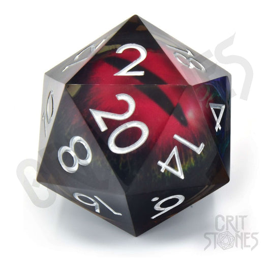 CritStones Liquid Core Dice D20 Crimson Watcher 5 cm 8721008309378