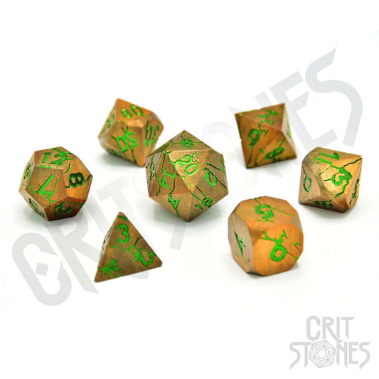 CritStones Metal Dice Set Gorgon Gaze (7) 8721008309798