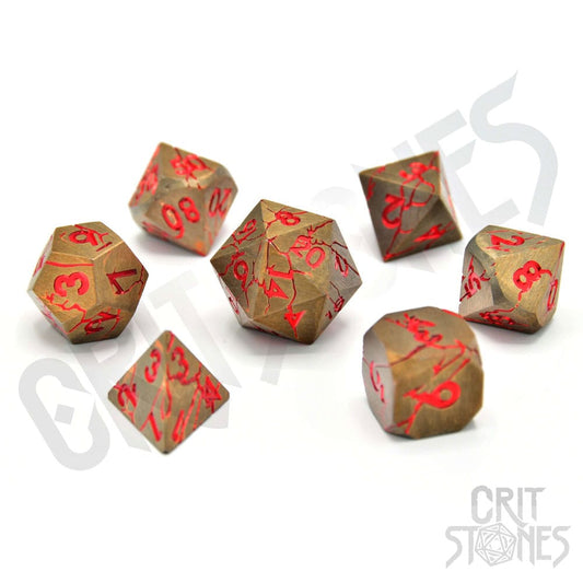 CritStones Metal Dice Set Rage Within (7) 8721117600465