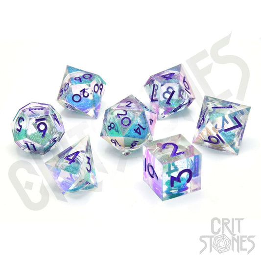 CritStones Liquid Core Dice Set Fantasia Fluid Electroplated  (7) 8721117601097
