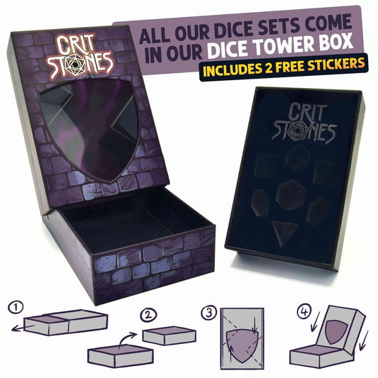 CritStones Liquid Core Dice Set Fantasia Fluid Electroplated  (7) 8721117601097
