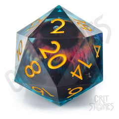 CritStones Liquid Core Dice D20 Eye of the Oracle 5 cm 8721117601332
