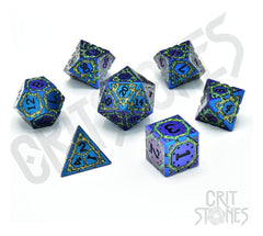 CritStones Metal Dice Set Twilight Grove (7) 8721117601677