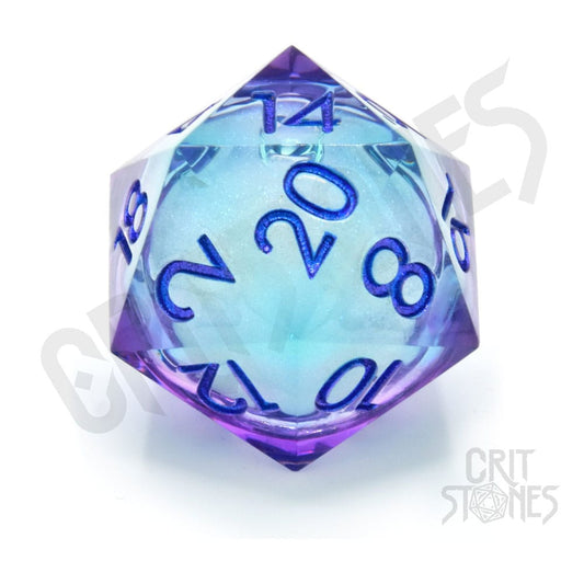 CritStones Liquid Core Dice D20 Moonlight Mystery 3 cm 8721117601943