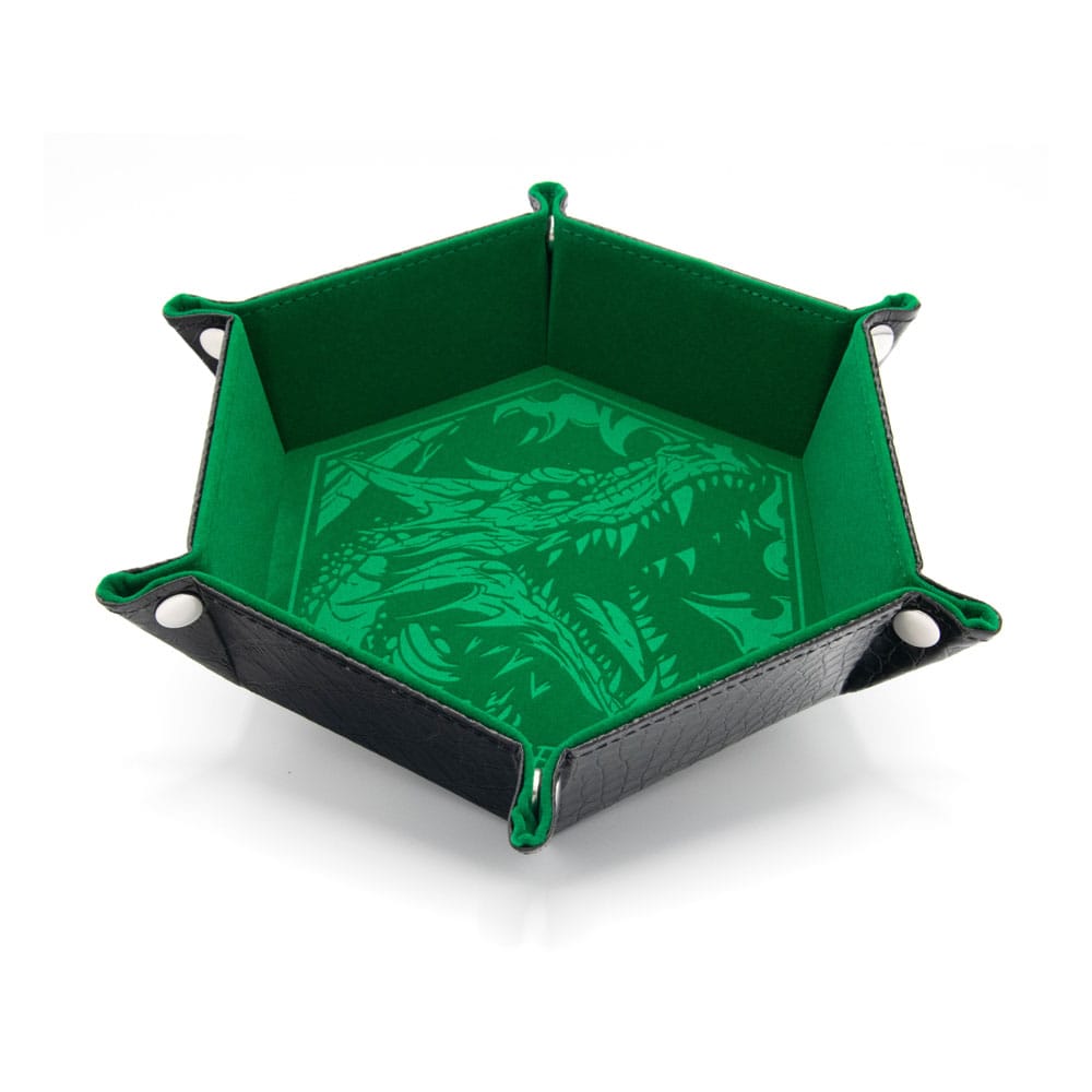 CritStones Folding Dice Tray Dragon Skin Edition Green 8721117601998