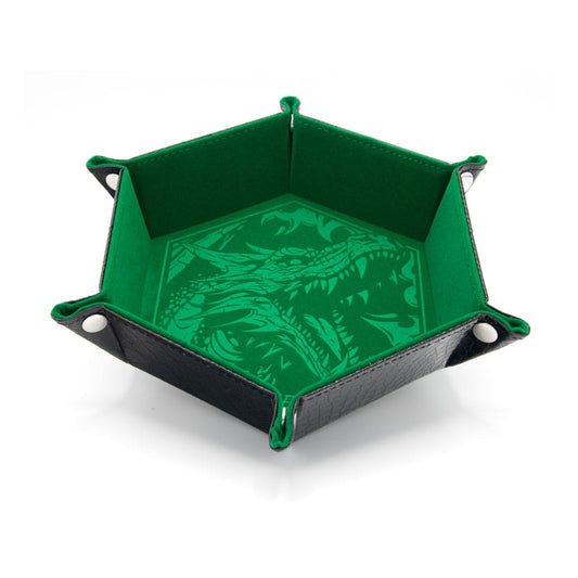 CritStones Folding Dice Tray Dragon Skin Edition Green 8721117601998