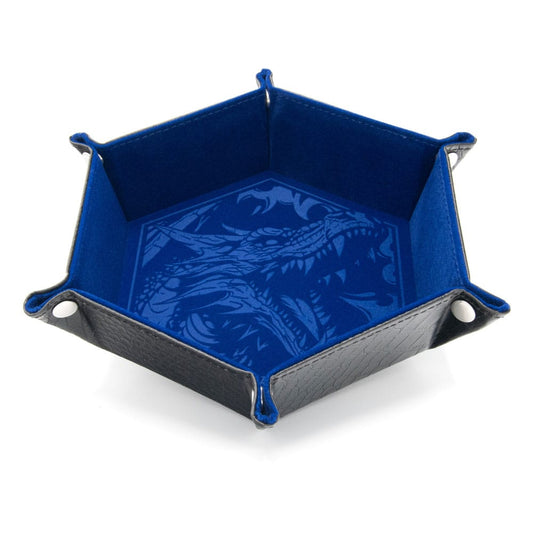 CritStones Folding Dice Tray Dragon Skin Edition Blue 8721117602032