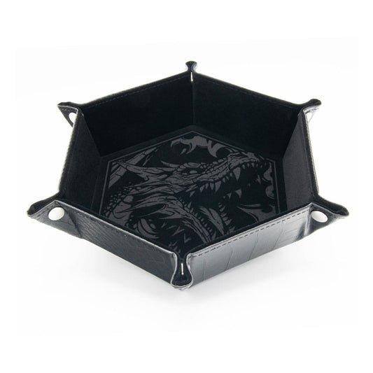 CritStones Folding Dice Tray Dragon Skin Edition Black 8721117602063