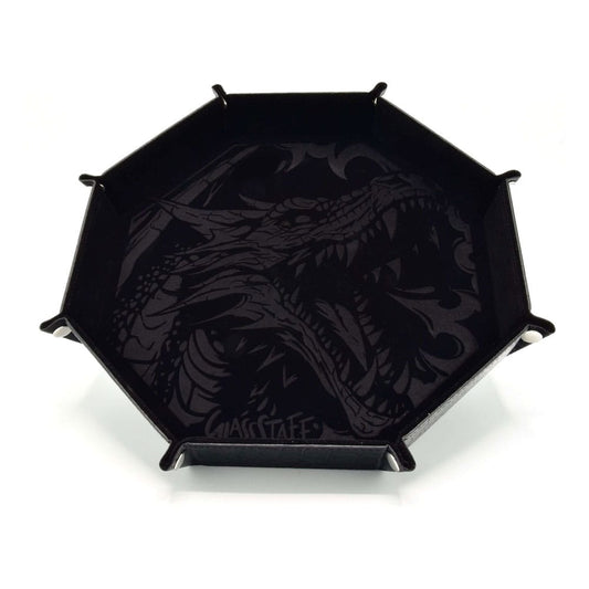 CritStones Folding Dice Tray Dragon Skin XL Edition Black 8721117602070