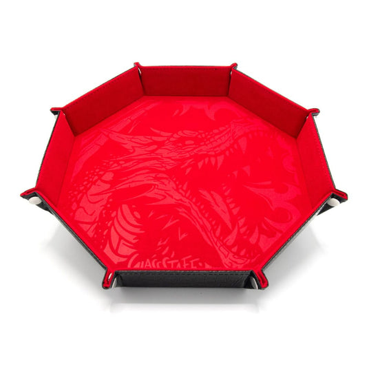 CritStones Folding Dice Tray Dragon Skin XL Edition Red 8721117602100