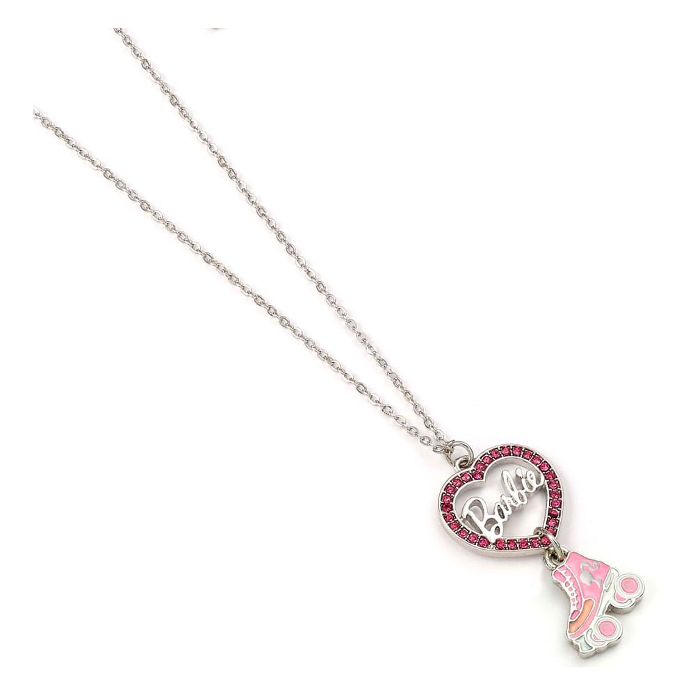 Barbie Pendant & Necklace Crystal Heart and Roller Skate 5055583451973