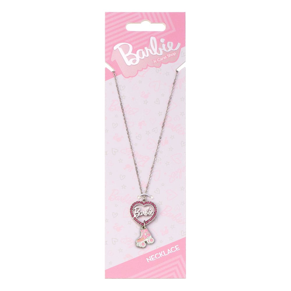 Barbie Pendant & Necklace Crystal Heart and Roller Skate 5055583451973