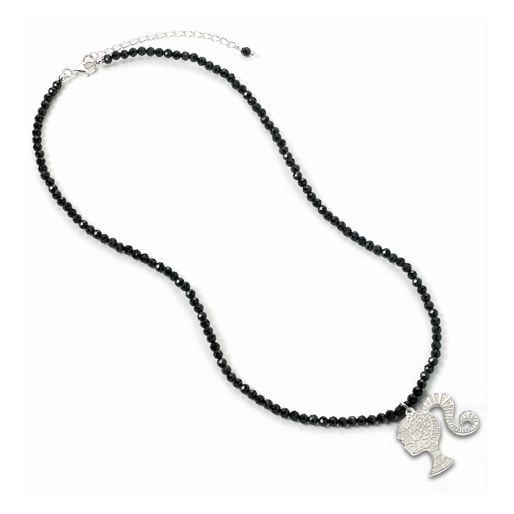 Barbie Pendant & Necklace Silhouette on Black Onyx Bead (Sterling Silver) 5055583455940