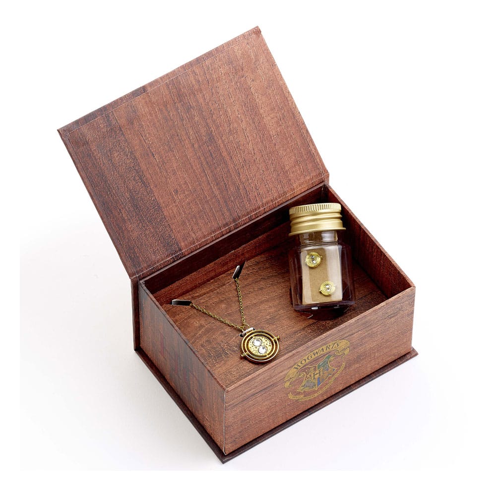 Harry Potter: Hermoine Potions Time Turner Necklace and Earrings Gift Set (Golden Tone) 5055583462818