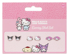 Sanrio Stud Earring Set Hello Kitty, Kuromi and My Melody 5055583481208