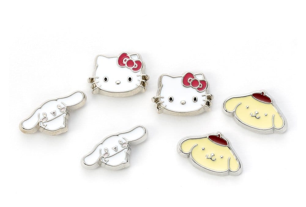 Sanrio Stud Earring Set Hello Kitty, Cinnamon Roll and Pompompurin 5055583481215