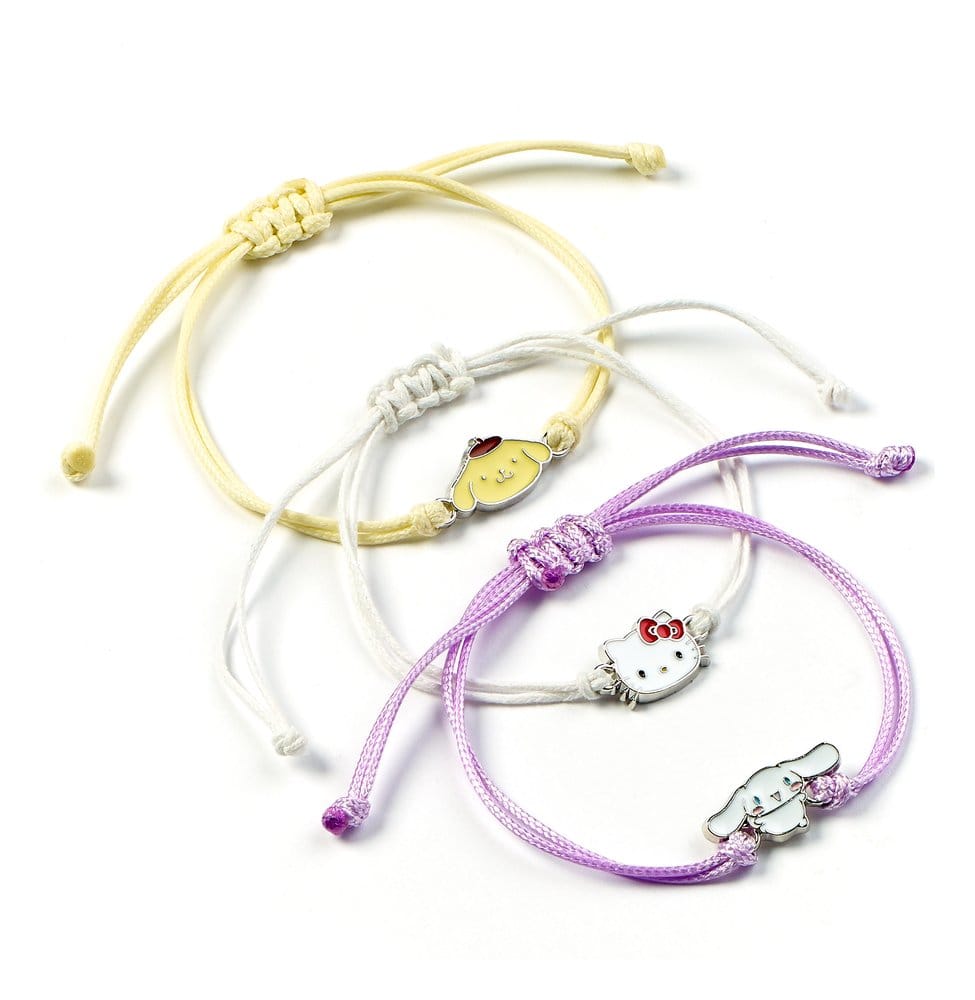 Sanrio Bracelet 3-Pack Hello Kitty, Cinnamonroll and Pompompurin 5055583481192