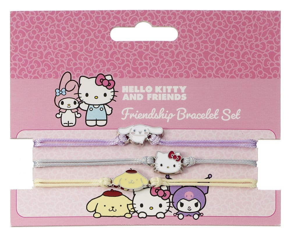 Sanrio Bracelet 3-Pack Hello Kitty, Cinnamonroll and Pompompurin 5055583481192