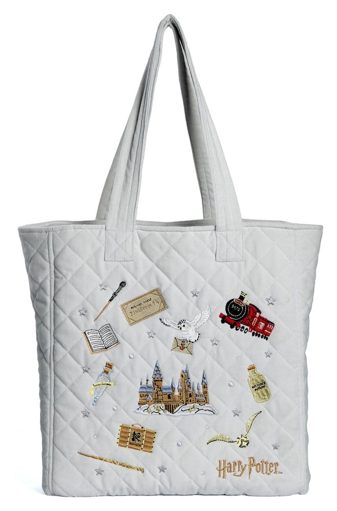 Harry Potter Tote Bag Embroidered Icons Velvet 5055583481291