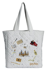 Harry Potter Tote Bag Embroidered Icons Velvet 5055583481291