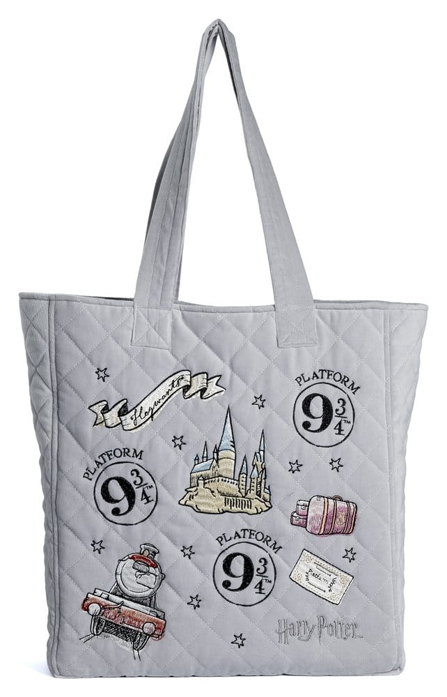 Harry Potter Tote Bag Platform 9 3/4 Embroidered Velvet 5055583481307
