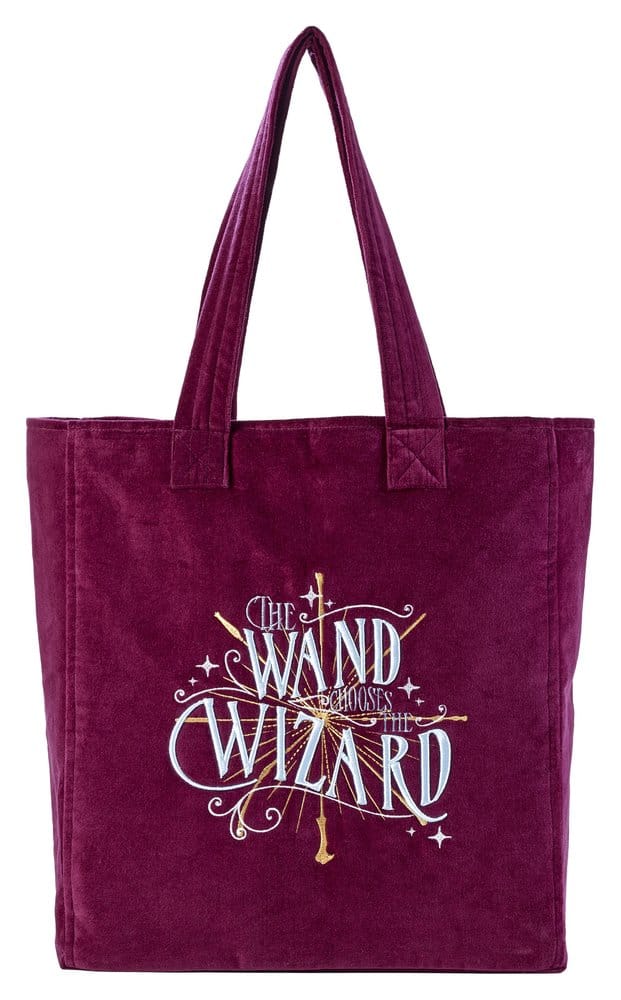 Harry Potter Tote Bag The Wand Chooses The Wizard Velvet 5055583481284