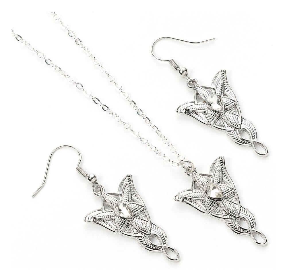 Lord of the Ring Earrings and Necklace Gift Set Evenstar 5055583481079