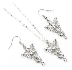 Lord of the Ring Earrings and Necklace Gift Set Evenstar 5055583481079