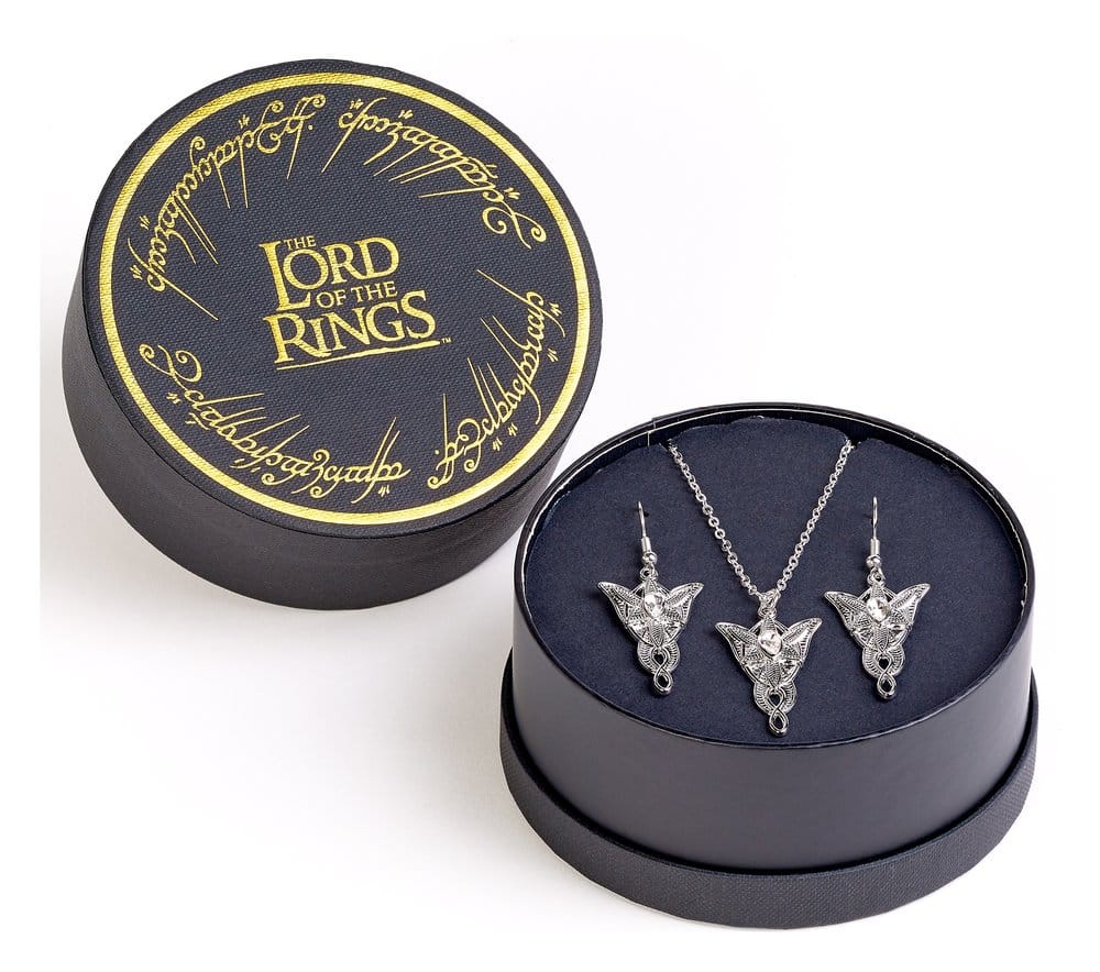 Lord of the Ring Earrings and Necklace Gift Set Evenstar 5055583481079