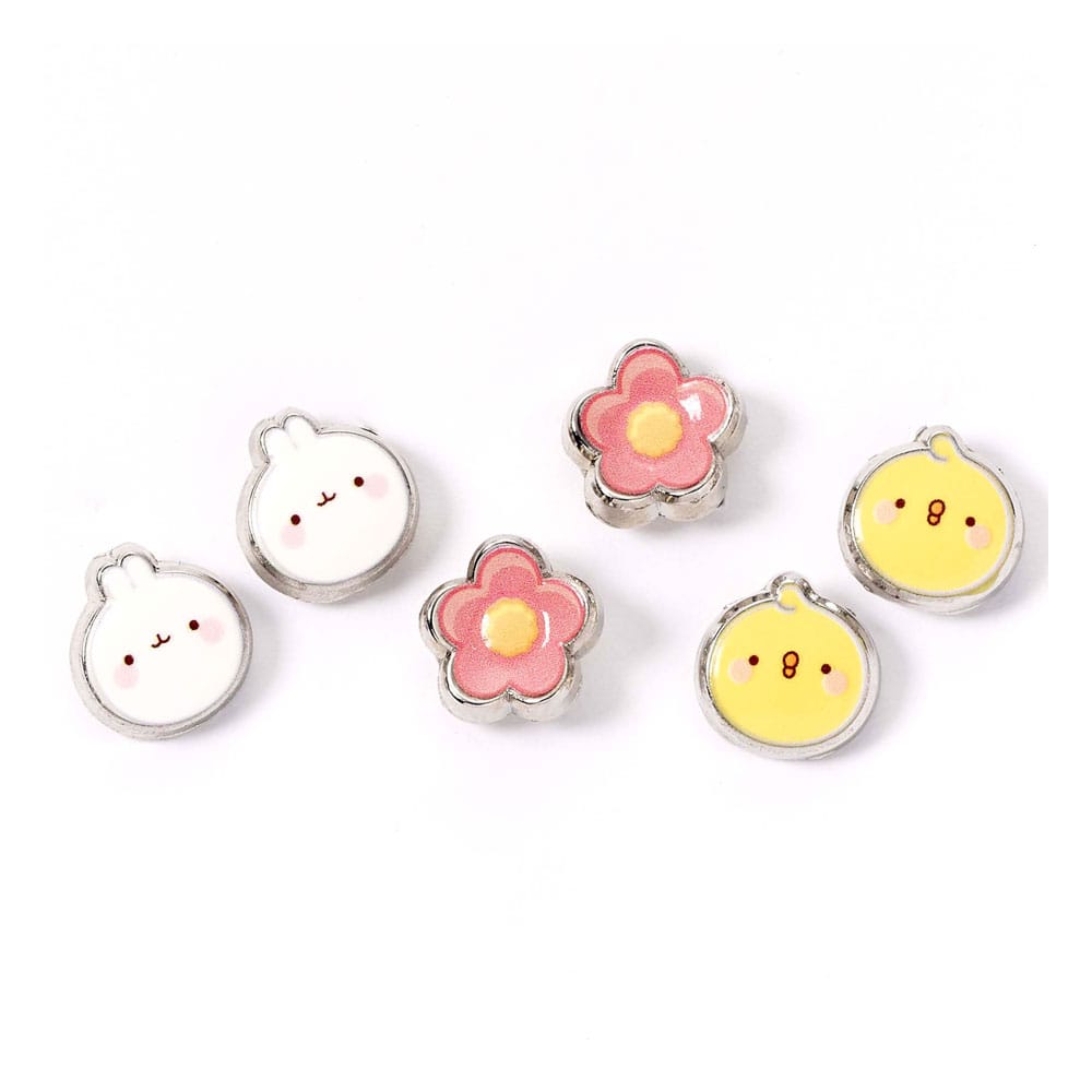 Molang Stud Earrings 3-pack Molang and Piu Piu 5055583480638