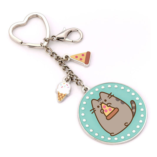 Pusheen Keychain Blue Pizza 5055583453359