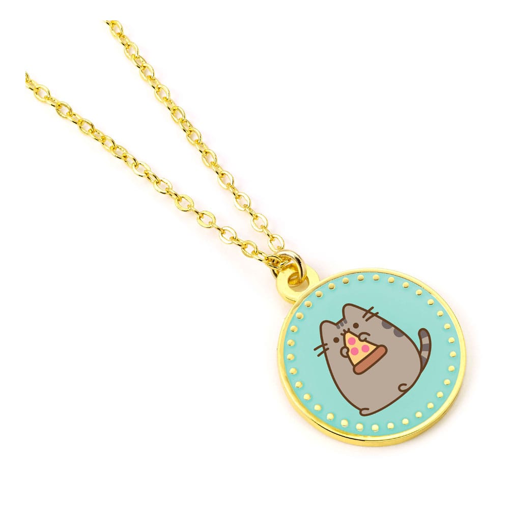 Pusheen Pendant & Necklace Blue Pizza 5055583453304