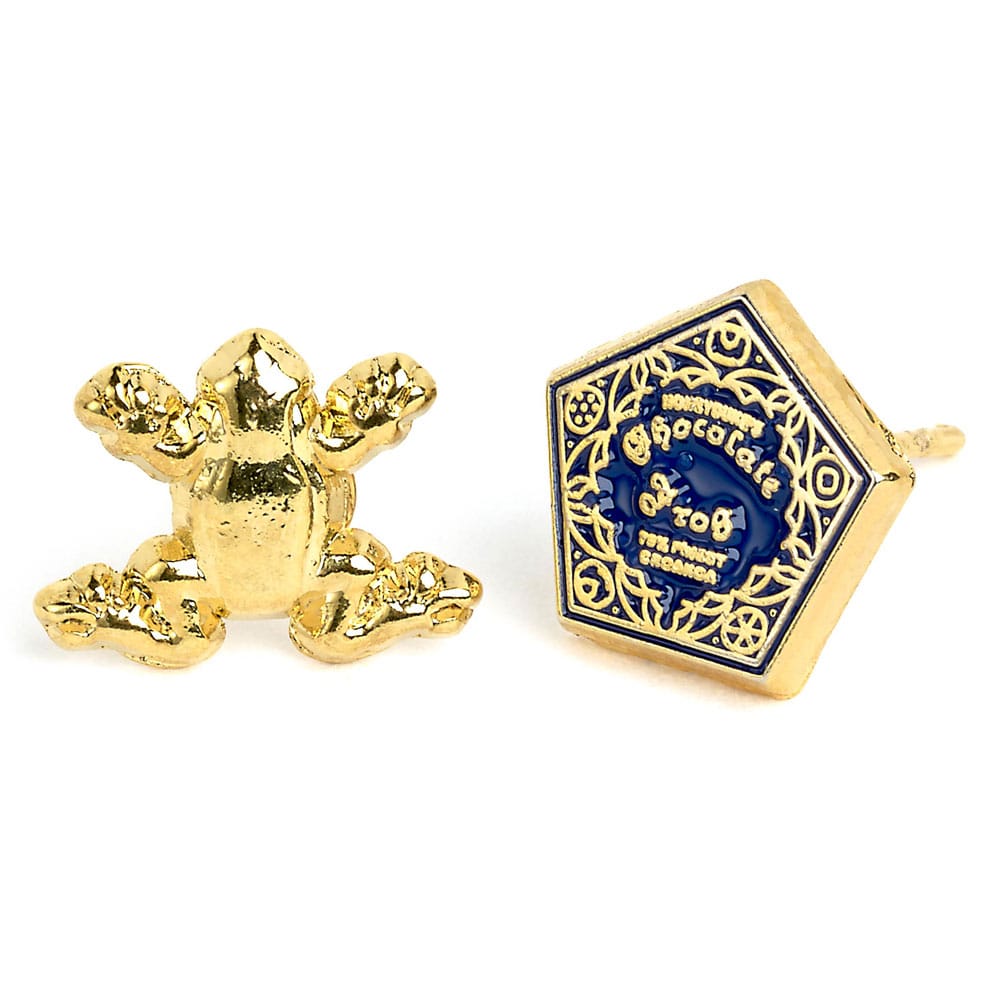 Harry Potter Earrings Chocolate Frog & Box (Gold plated) 5055583428289