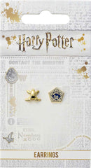 Harry Potter Earrings Chocolate Frog & Box (Gold plated) 5055583428289