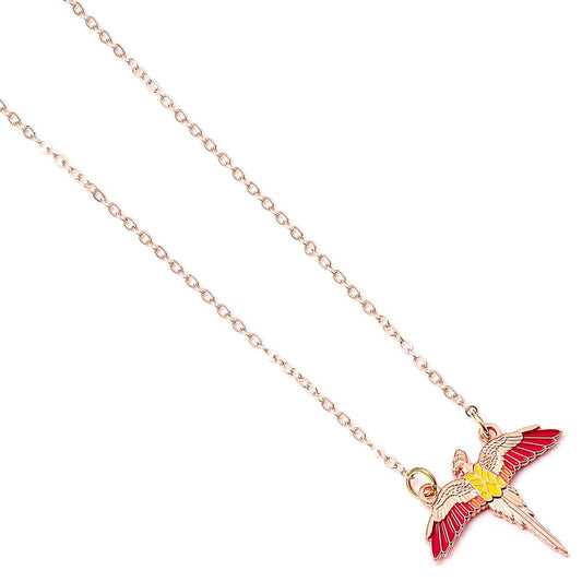 Harry Potter Necklace Fawkes (Gold plated) 5055583441035