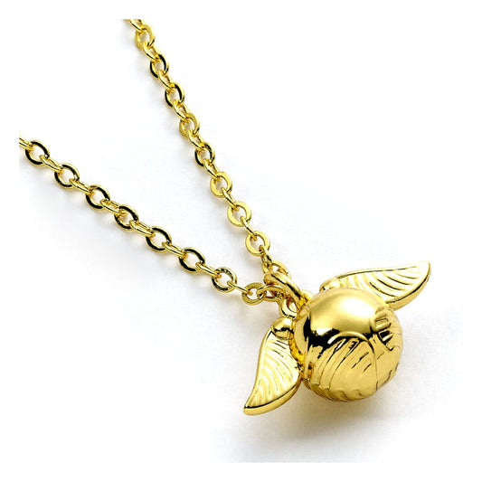 Harry Potter Necklace Golden Snitch Charm (Golden Tone) 5055583461859