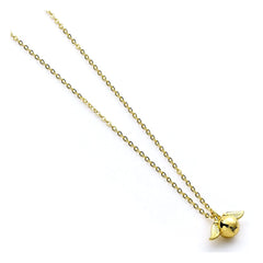 Harry Potter Necklace Golden Snitch Charm (Golden Tone) 5055583461859