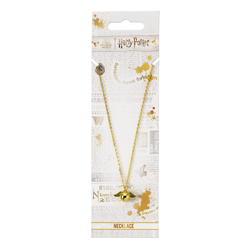 Harry Potter Necklace Golden Snitch Charm (Golden Tone) 5055583461859