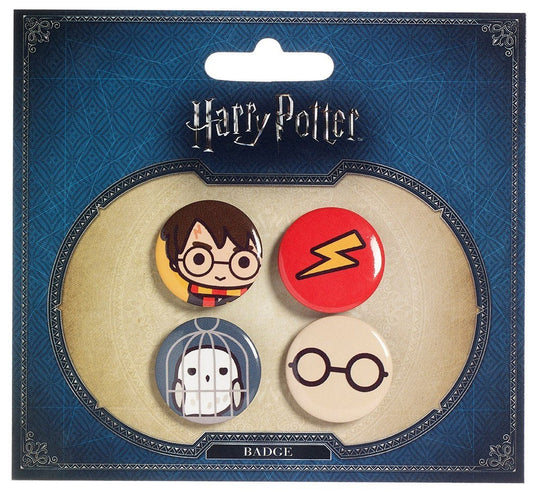 Harry Potter Cutie Button Badge 4-Pack Harry Potter & Hedwig 5055583410758