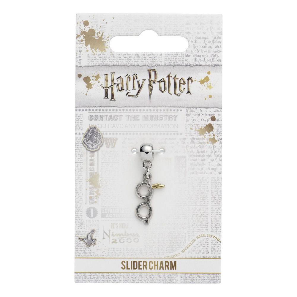 Harry Potter Charm Lightning Bolt with Glasses (silver plated) 5055583427565