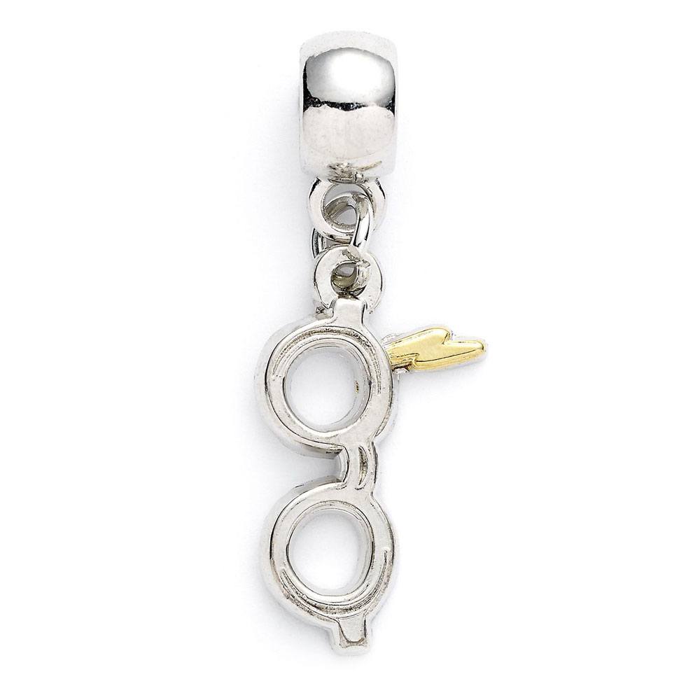 Harry Potter Charm Lightning Bolt with Glasses (silver plated) 5055583427565