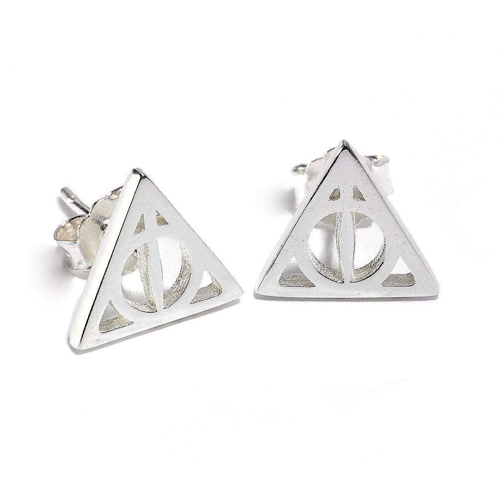 Harry Potter Deathly Hallow Stud Earrings (Sterling Silver) 5055583412363