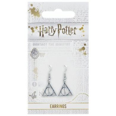 Harry Potter Deathly Hallows Earrings (silver plated) 5055583406638