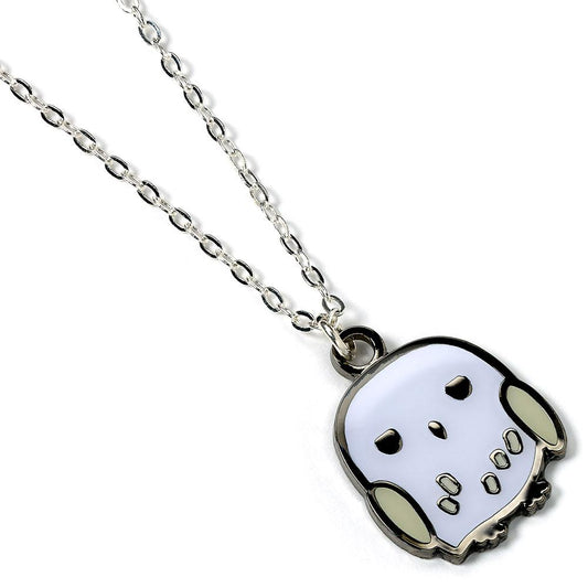 Harry Potter Cutie Collection Necklace & Charm Hedwig (Silver Plated) - Amuzzi