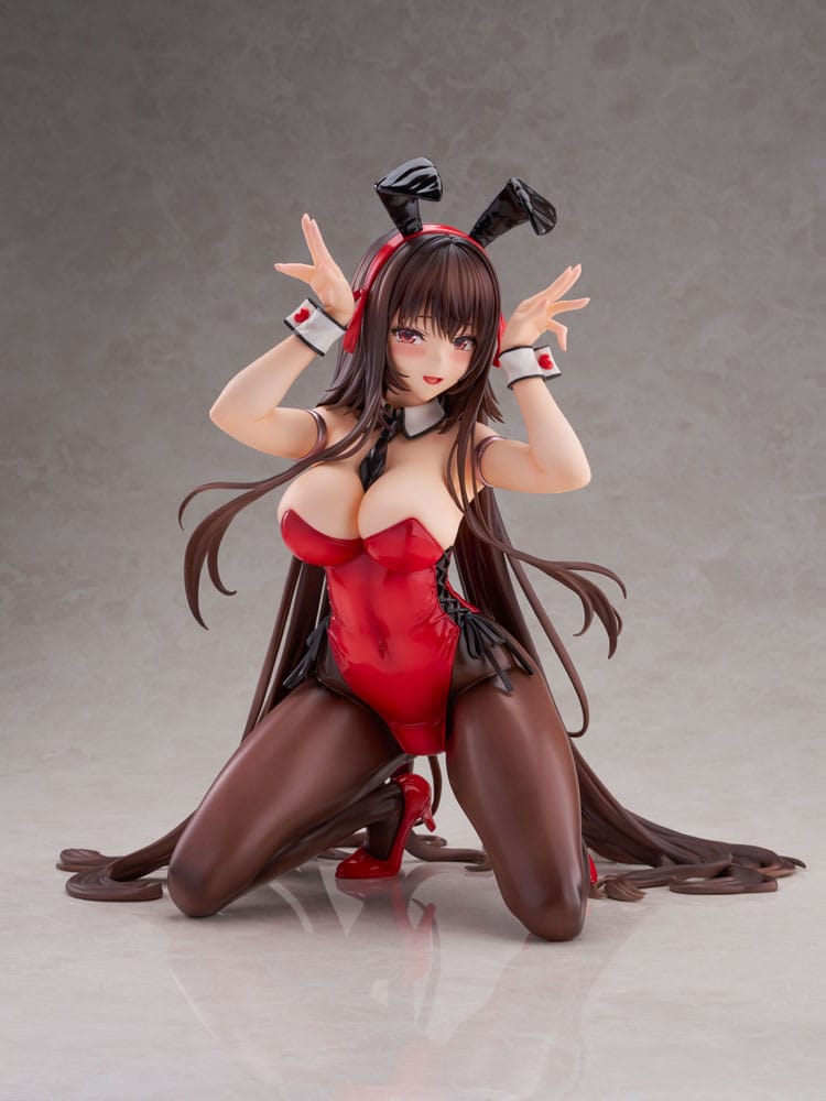 Amakano 2+ PVC Statue 1/4 Yuuhi Kurohime Bunny Suit Ver. 32 cm   4902273508435