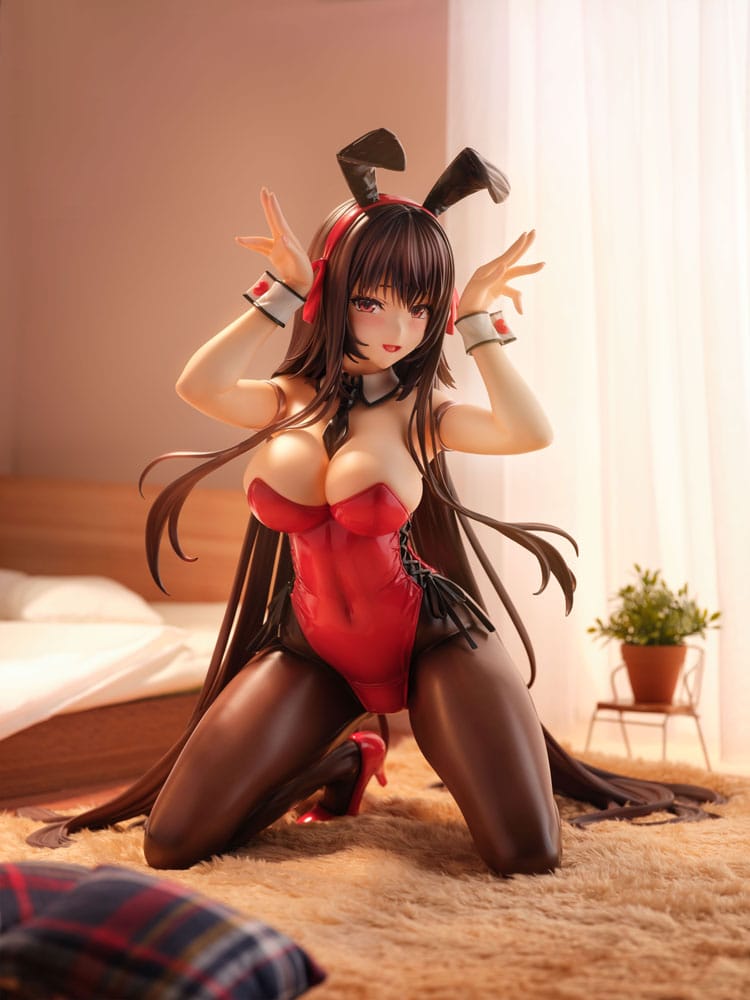 Amakano 2+ PVC Statue 1/4 Yuuhi Kurohime Bunny Suit Ver. 32 cm   4902273508435