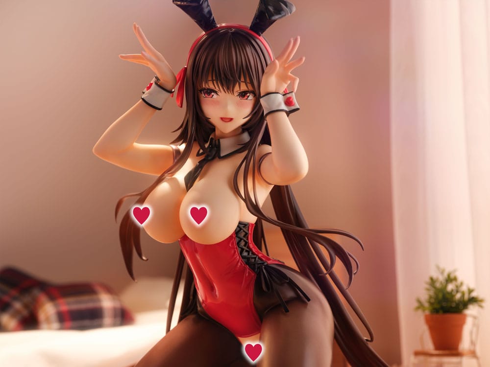 Amakano 2+ PVC Statue 1/4 Yuuhi Kurohime Bunny Suit Ver. 32 cm   4902273508435